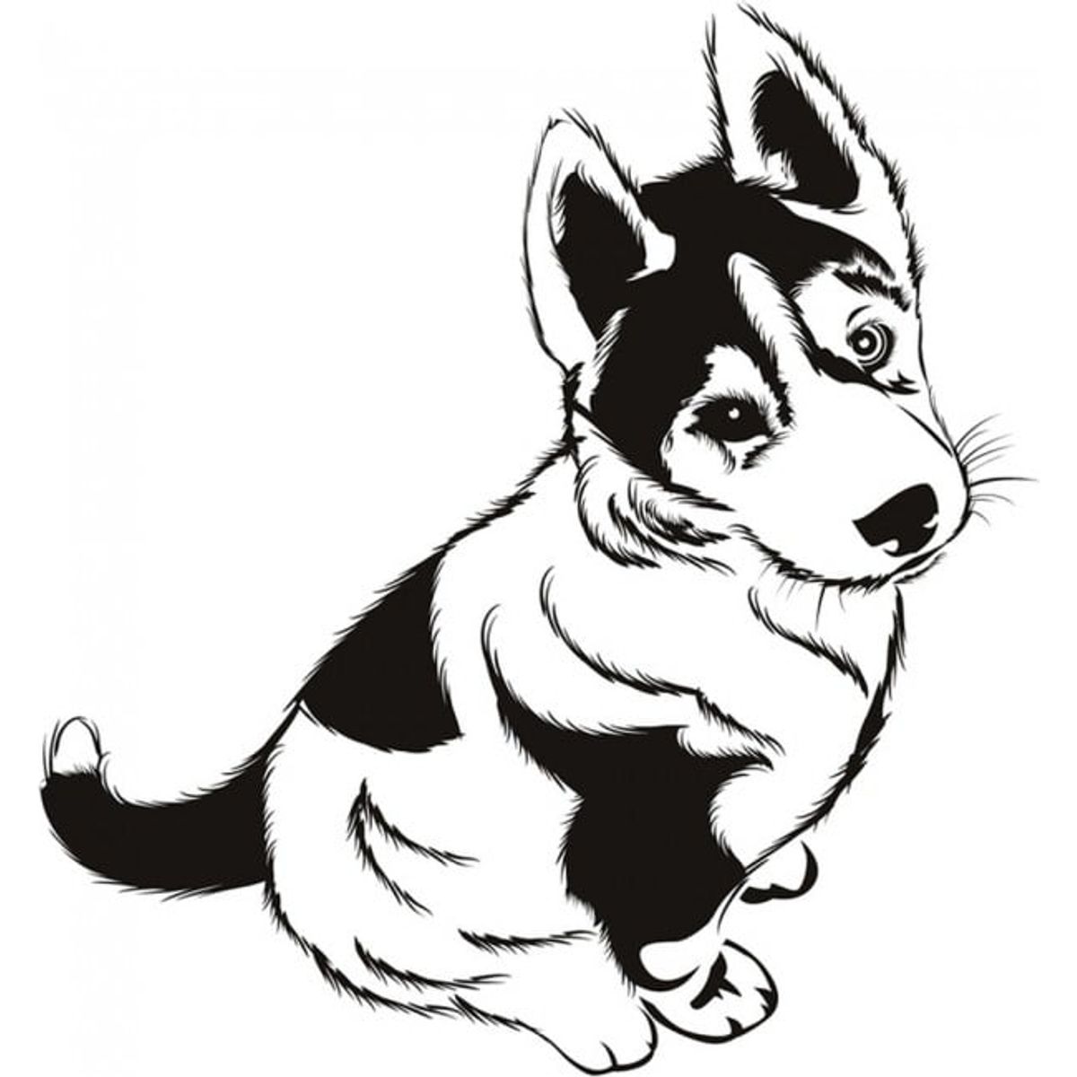 GENERICO - Decomural Husky Puppy Dog WS-17580