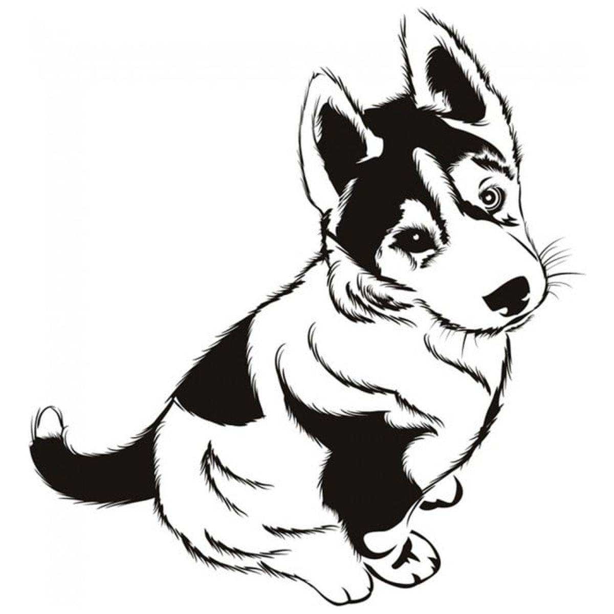 GENERICO - Decomural Husky Puppy Dog WS-17580