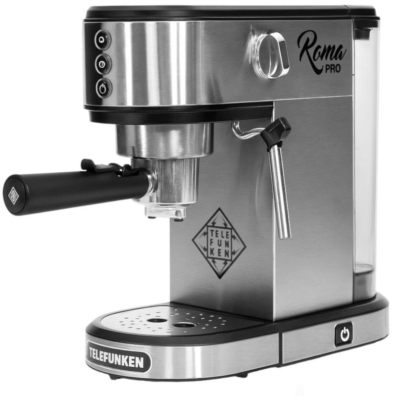 TELEFUNKEN - Cafetera Profesional Express Termo Quick Roma Pro 21 Bar 1LT