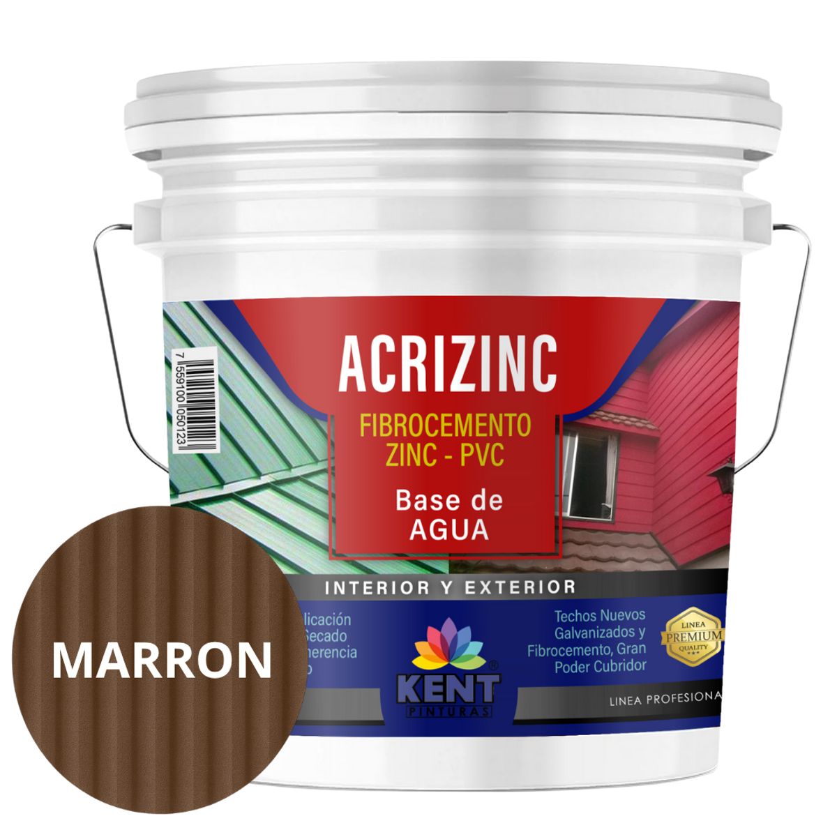 KENT - Pintura para techos Acrizinc Tineta Marron