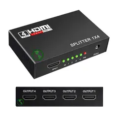 GENERICO - Splitter Hdmi 1x4 Activo 4 Salidas Tv Led Lcd 1080p Hd
