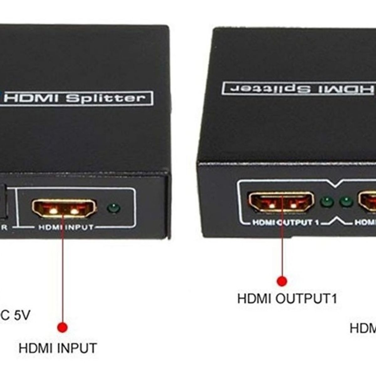 GENERICO - Splitter Hdmi 1x2 Activo 2 Salidas Tv Led Lcd 1080p Hd