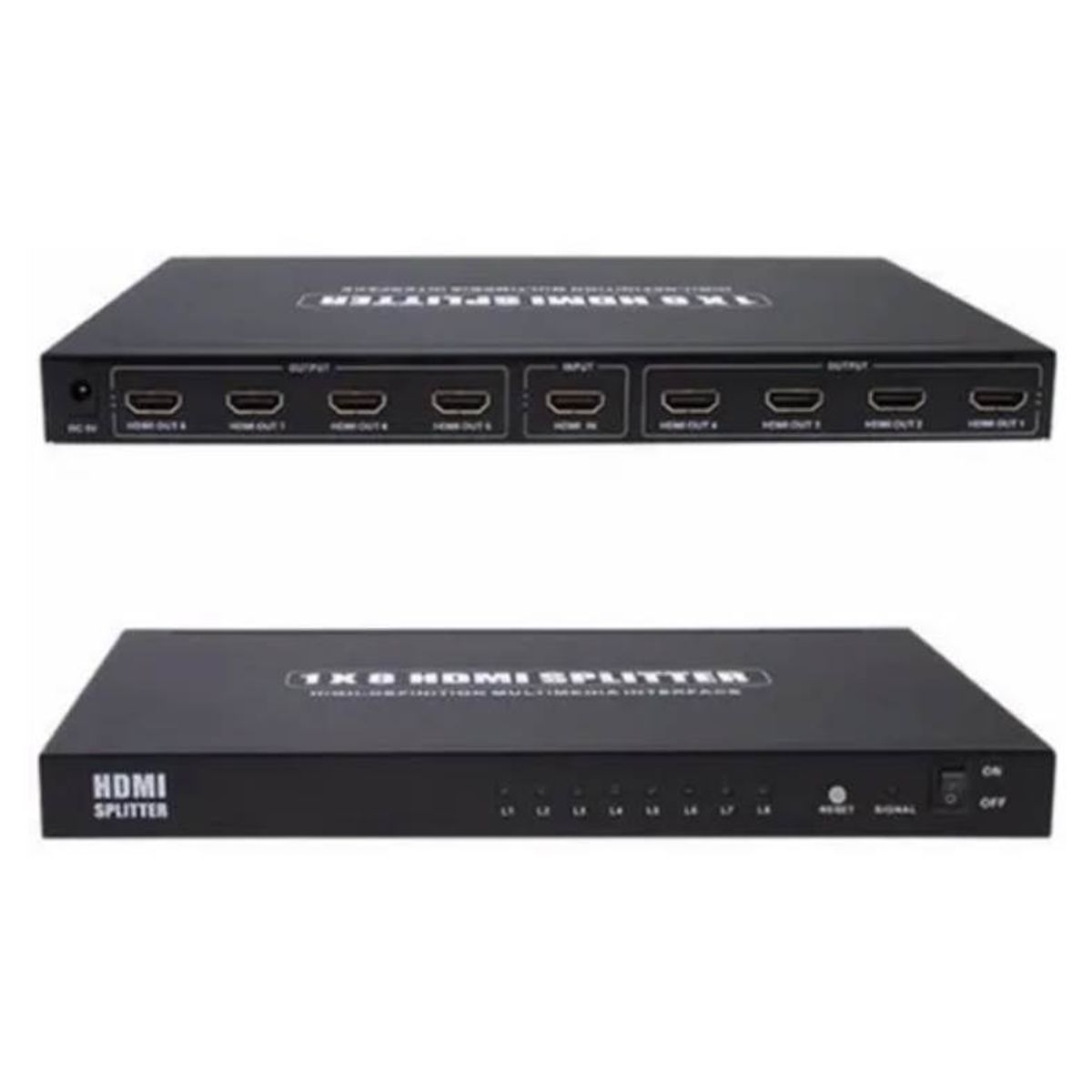 GENERICO - Splitter Hdmi 1x8 Activo 1.4 Fullhd 1080p Metálico 8 Salidas