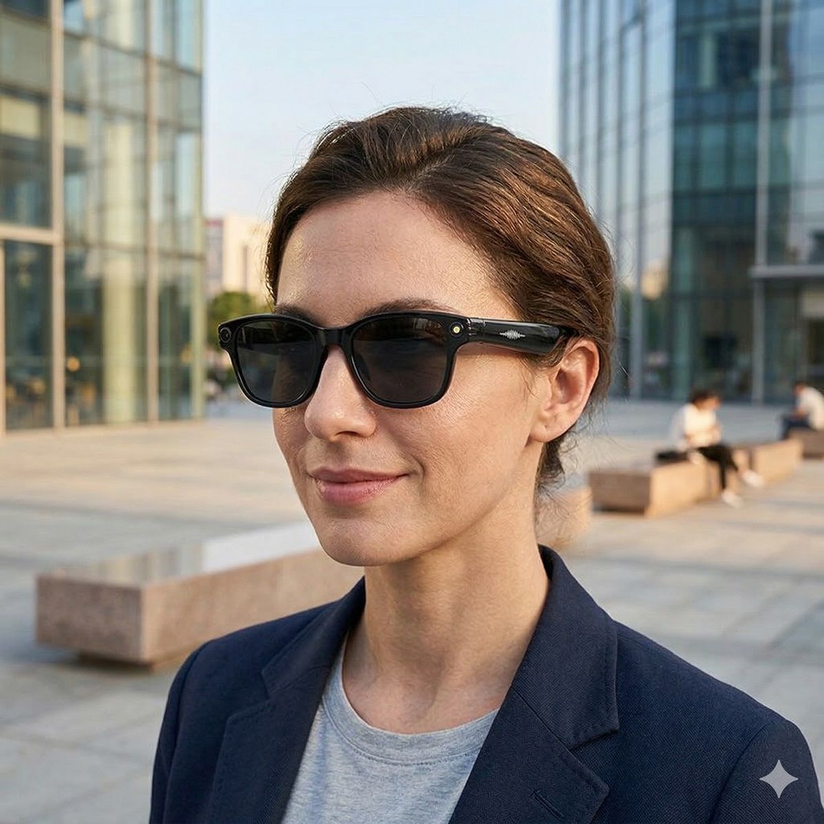 GENERICO - Gafas Inteligentes Cámara HD 8MP Video 1200P Traducción AI y Audio Estéreo