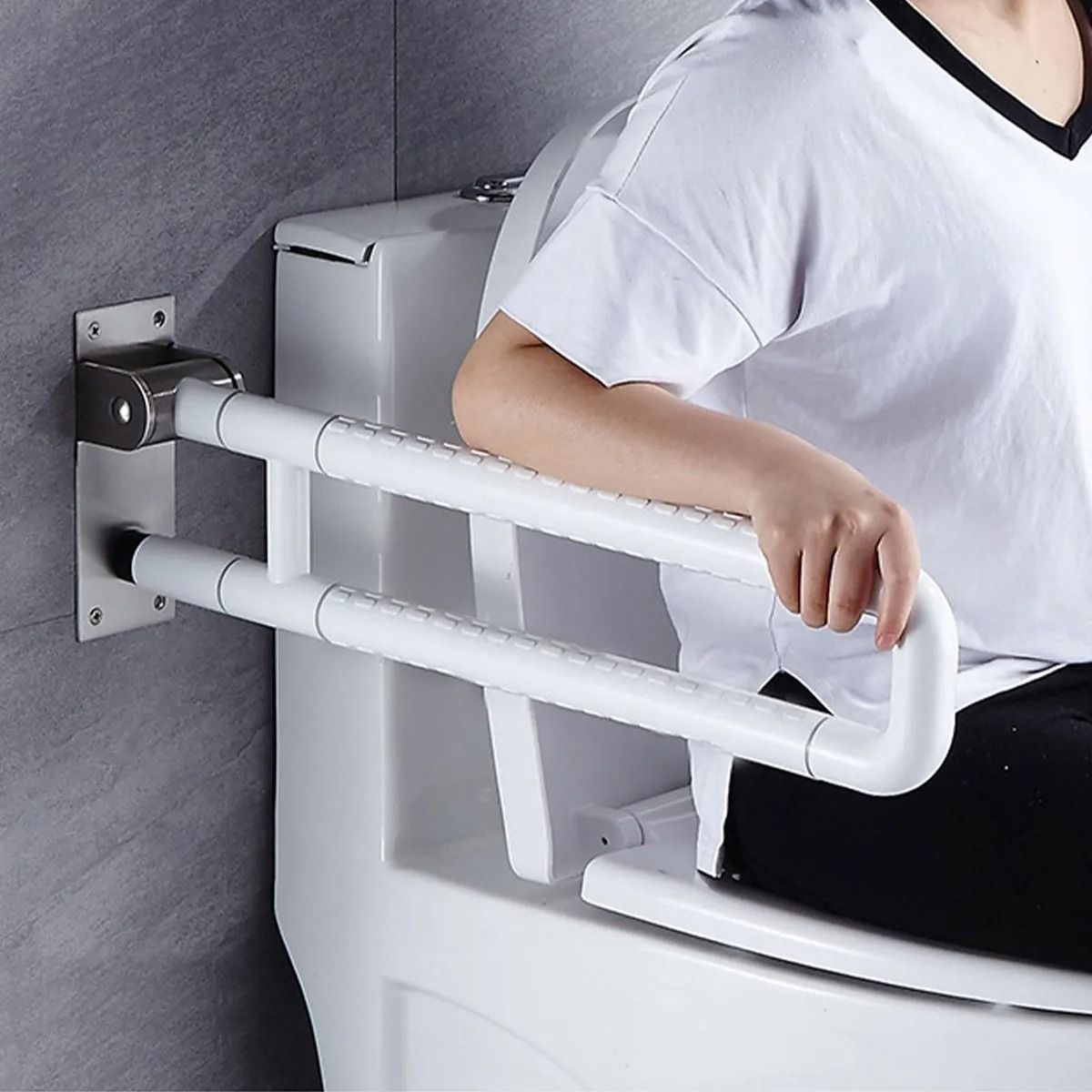 EVERSO - Barra Seguridad Para Discapacitados Abatible Acero Inox 60cm