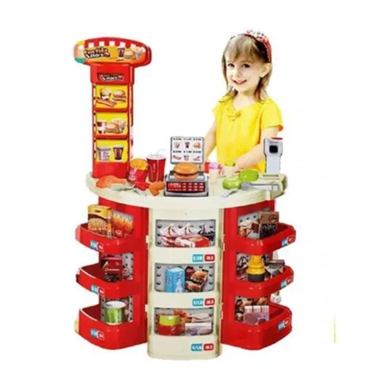 MESAJUEGO - Juego Cocina Niños Comida Rápida Luz Sonido Y Accesorios