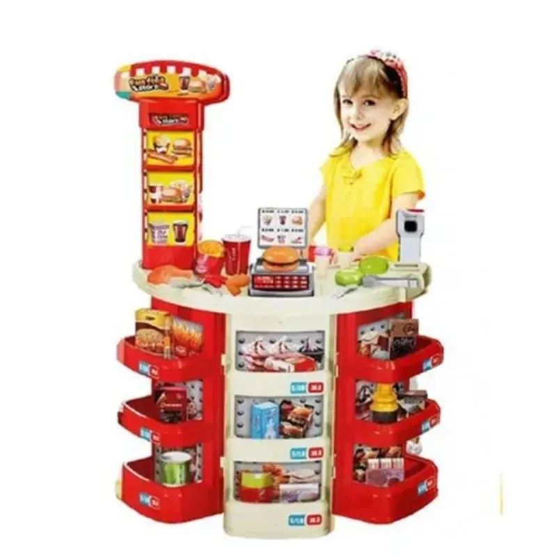 MESAJUEGO - Juego Cocina Niños Comida Rápida Luz Sonido Y Accesorios