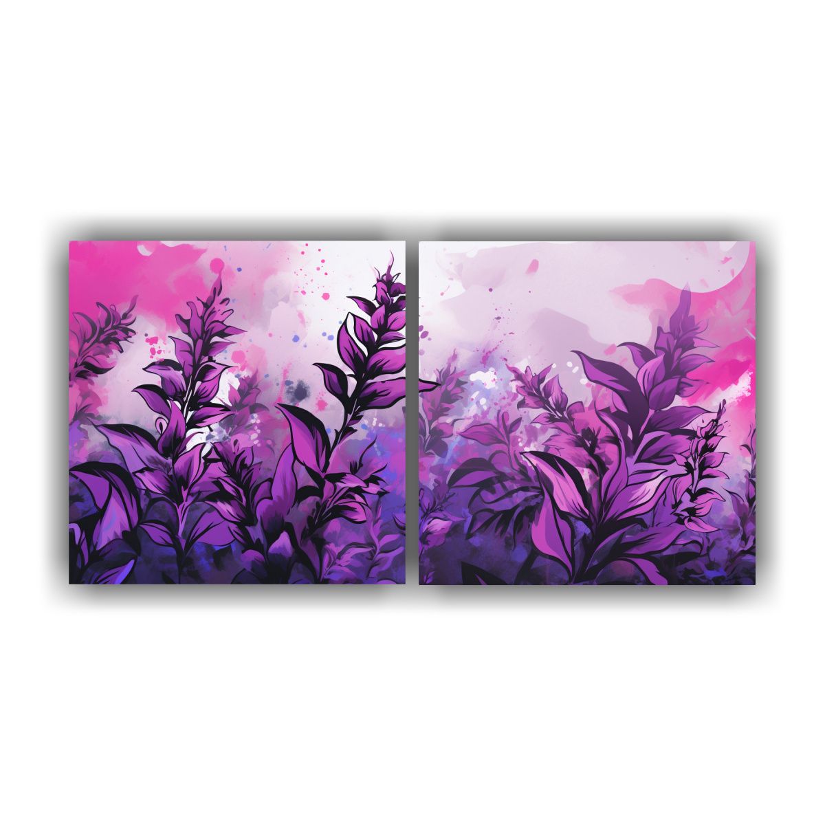 GENERICO - Conjunto 2 Lienzos Tela Imagen Regalo Hierbas En 100x50 Cm