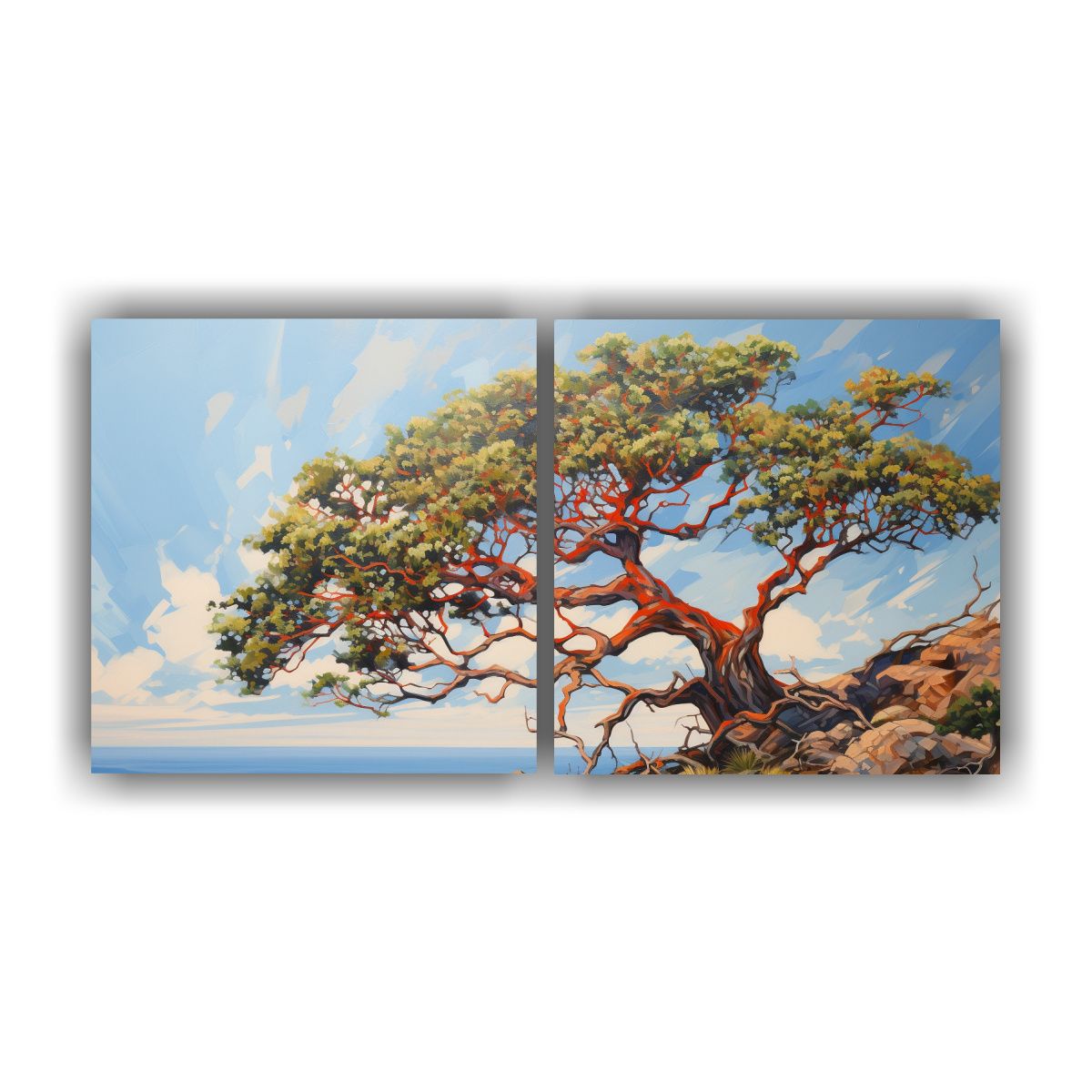 GENERICO - Cuadro Abstracto De Arbutus Detalle En Estilo 60x30 Cm