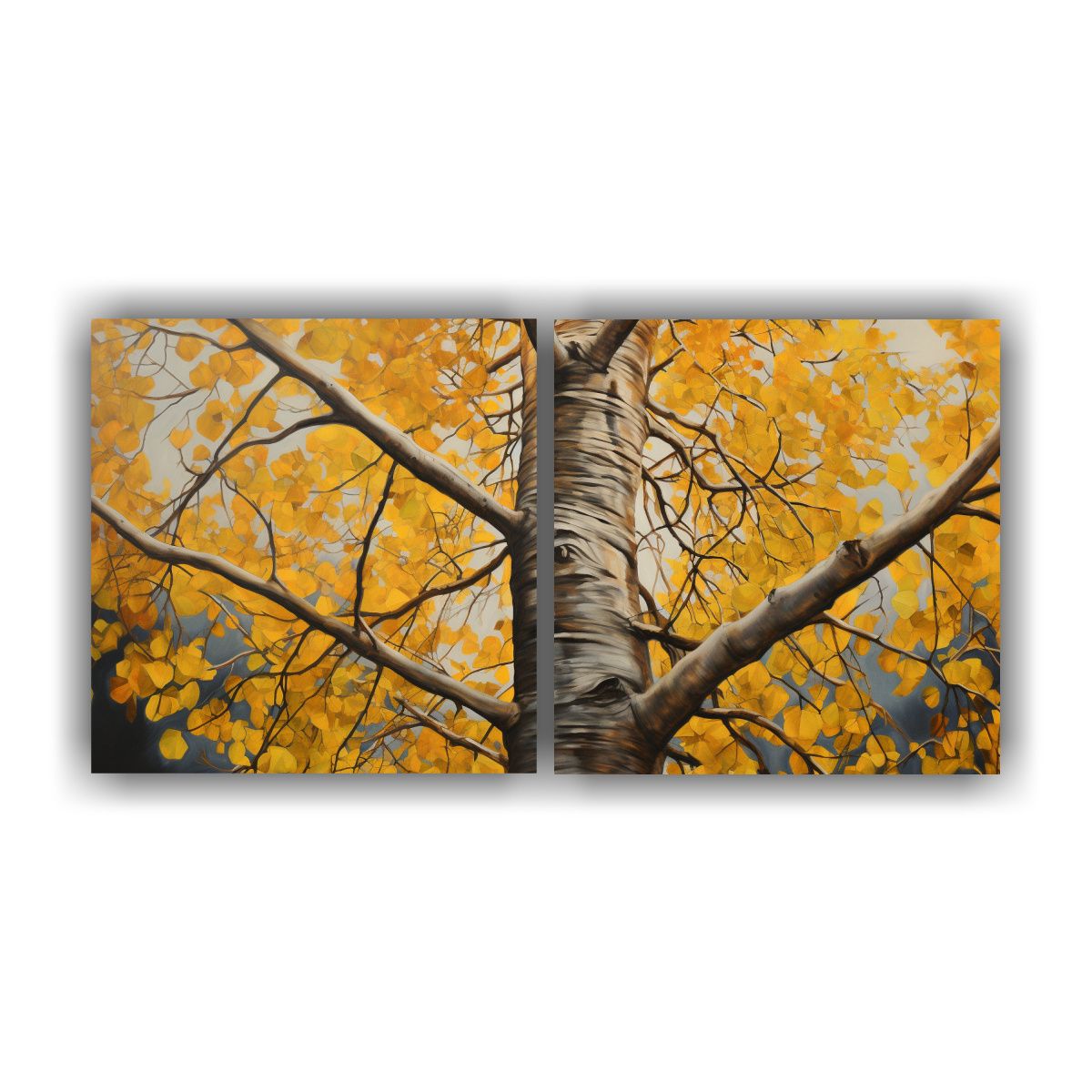 GENERICO - Artes De Pared Acuarela Calidez Aspen Tree 100x50 Cm