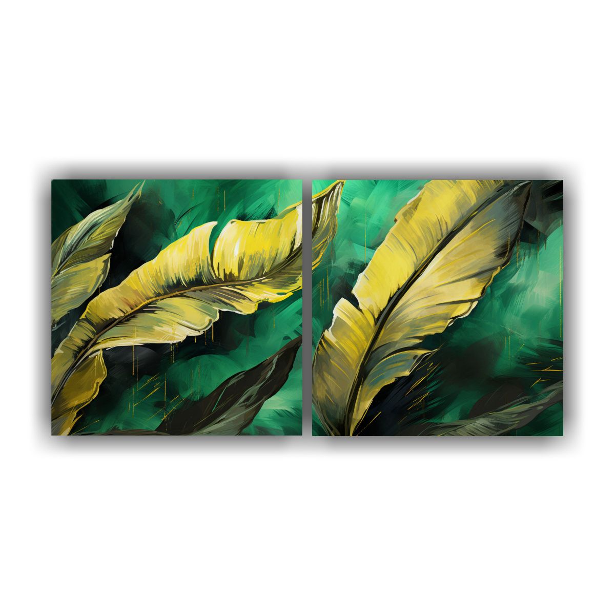 GENERICO - Pinturas Decorativas En Tela Canvas Con Dos 60x30 Cm