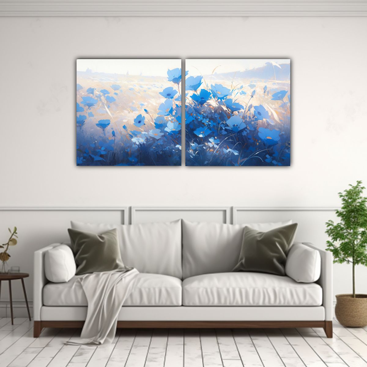 GENERICO - Pintura En Lienzo Inspiradora Con Flores En Tonos 100x50 Cm