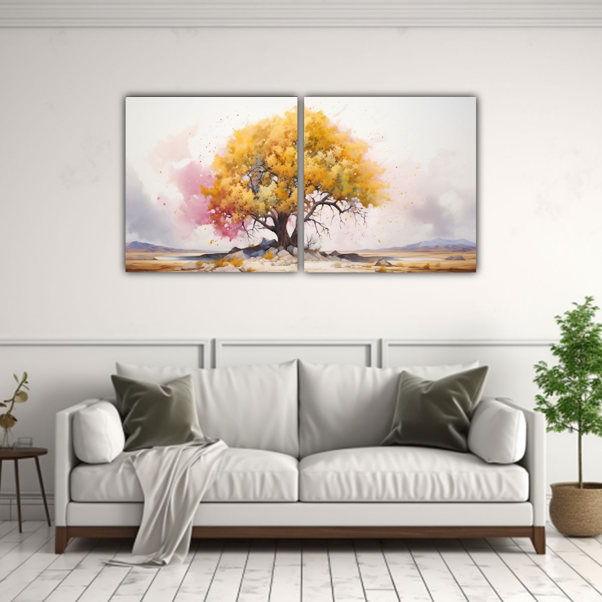 GENERICO - Pintura Abstracta A Cottonwood Tree Colores 100x50 Cm