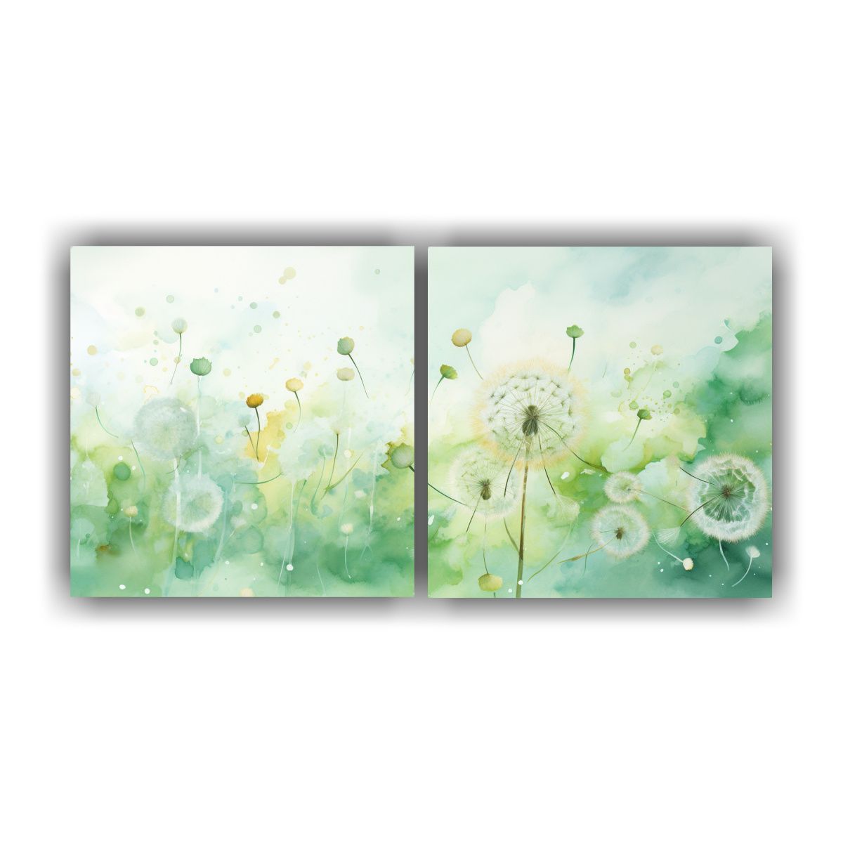 GENERICO - Lienzos De Tela Decoración Diente De León Verde 100x50 Cm