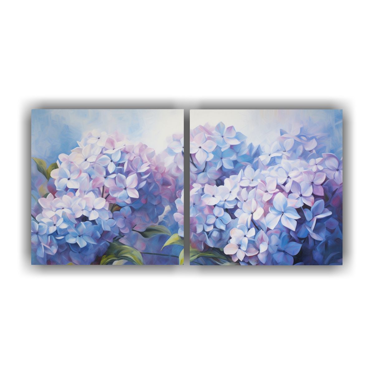 GENERICO - Pintura Abstracta Exclusiva De Hortensias Arte 80x40 Cm