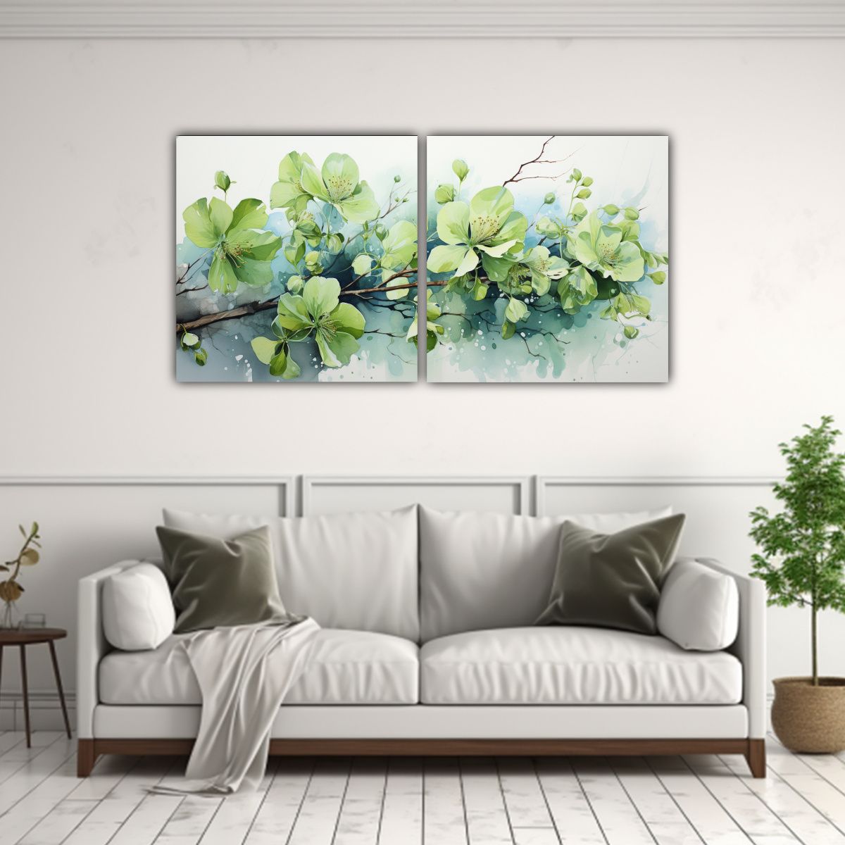 GENERICO - Pinturas Abstractas De Flores De Tilo En Colores 100x50 Cm