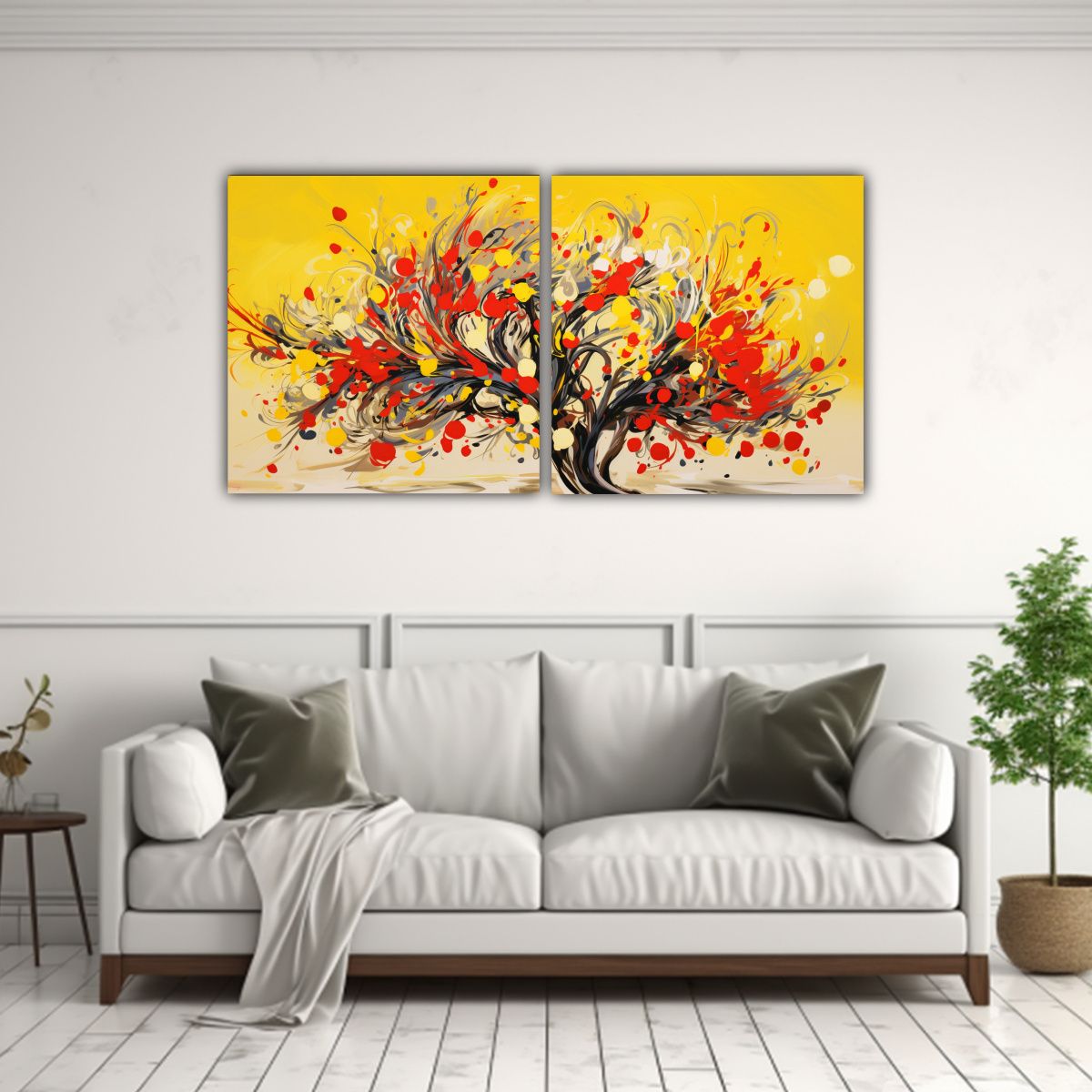 GENERICO - Cuadros Inspiración Creatividad Árbol Olivo En 60x30 Cm