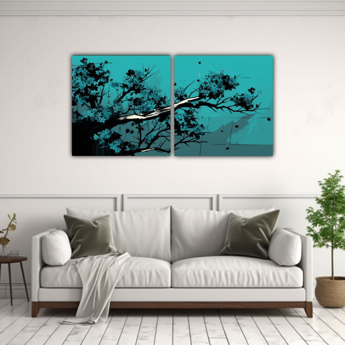 GENERICO - Pintura De Decoración Con Representación De Dos 60x30 Cm