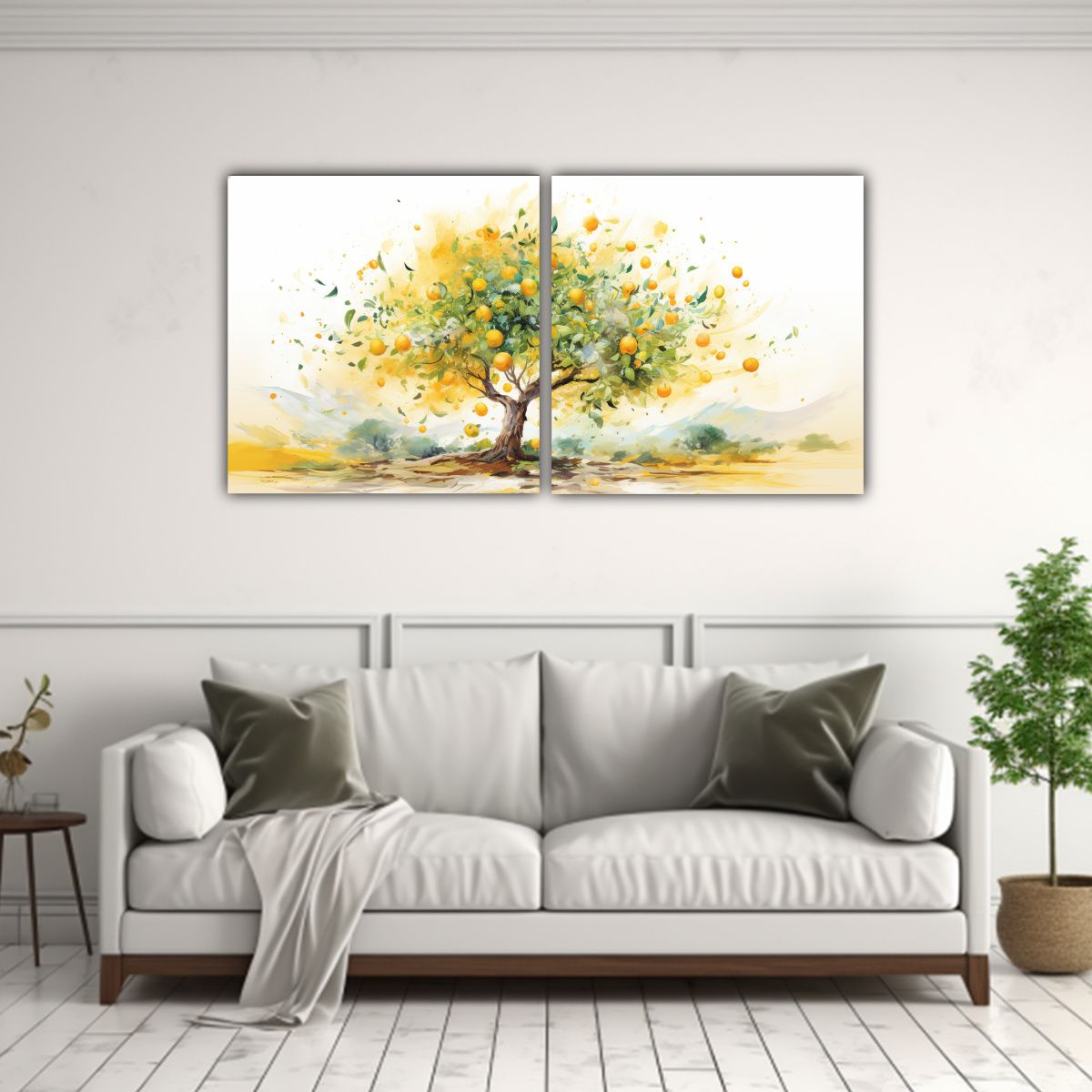 GENERICO - Pinturas Vintage Abstractas Dos Composiciones De 100x50 Cm