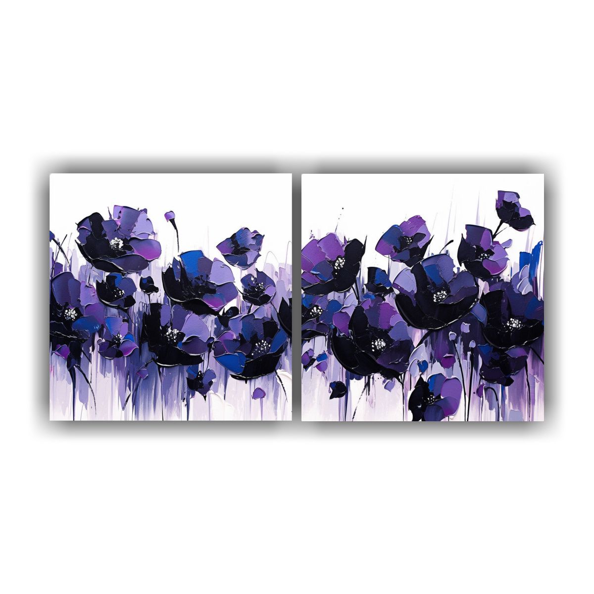 GENERICO - Cuadros Vintage Luminosidad A Púrpura Y Negro 80x40 Cm