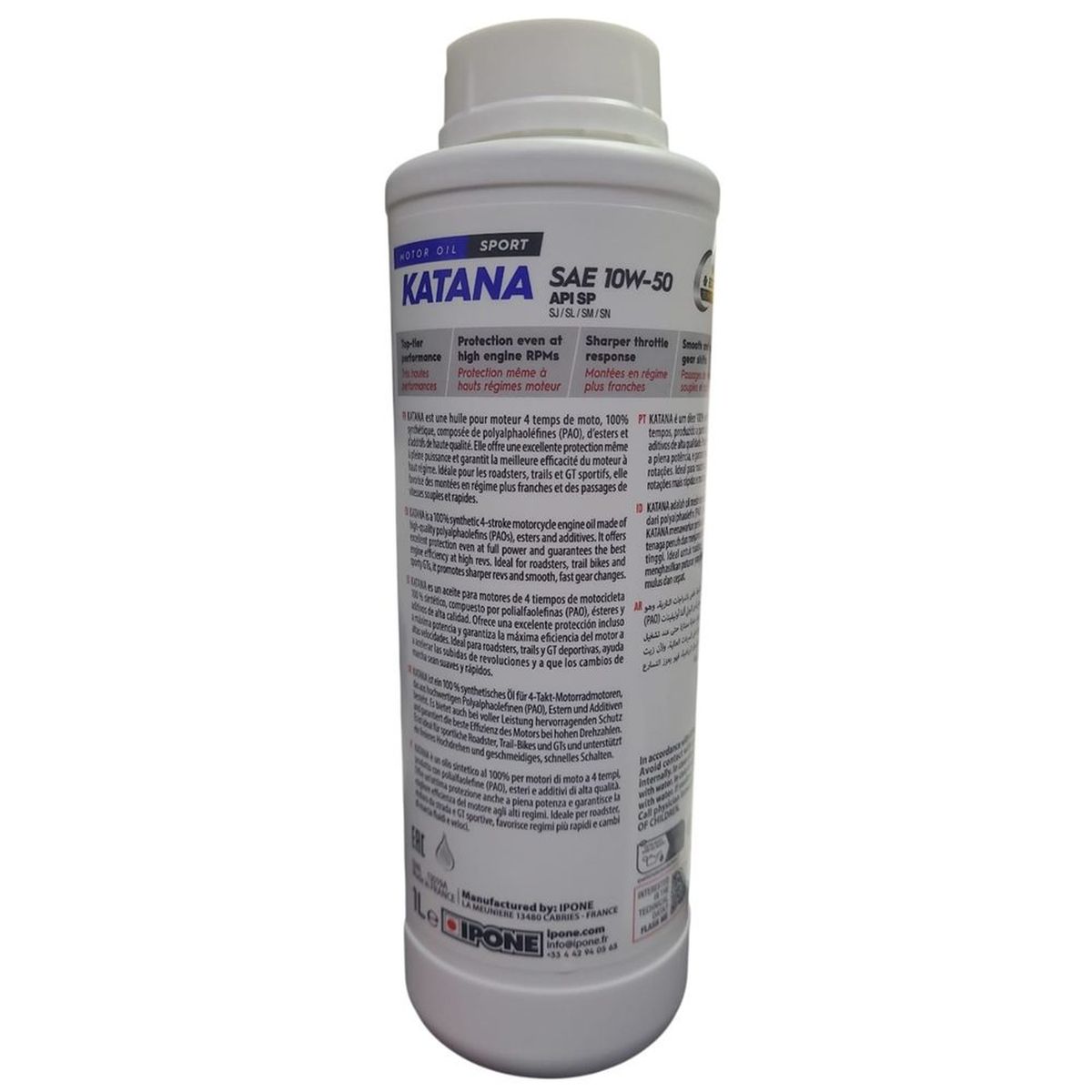 IPONE - Aceite Para Moto Ipone Katana 10w50 4t Full Power Para Motor