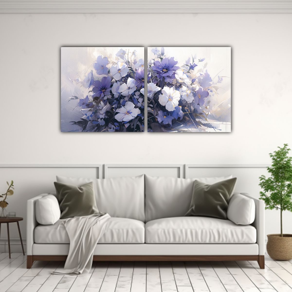 GENERICO - Arte Floral En Lienzo Diseño Cálido Con 100x50 Cm