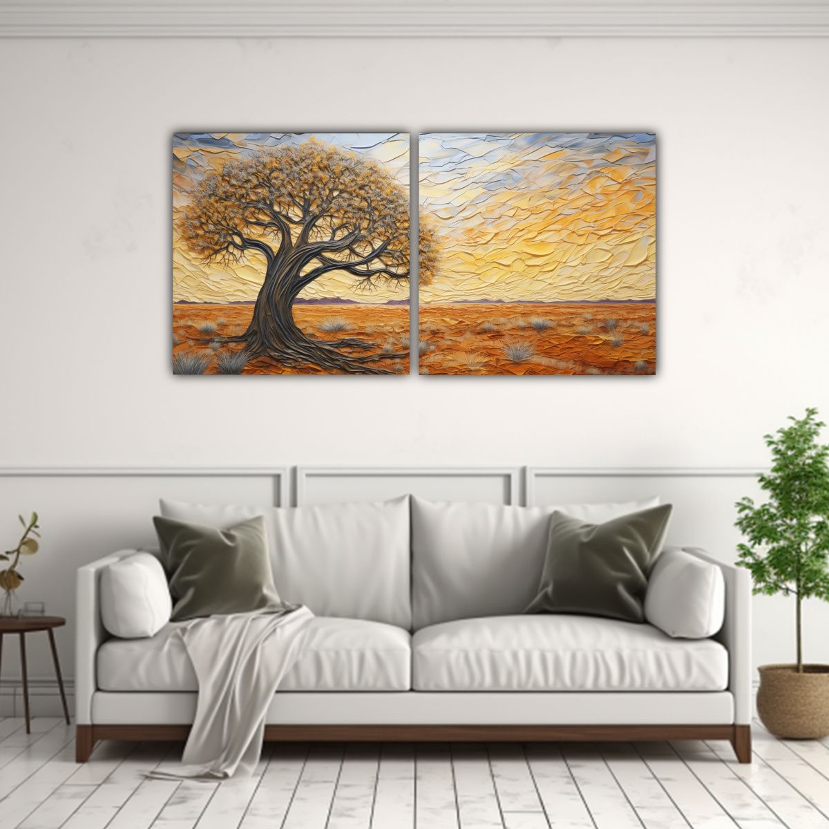 GENERICO - Pinturas Abstractas Detalladas De árboles De 60x30 Cm