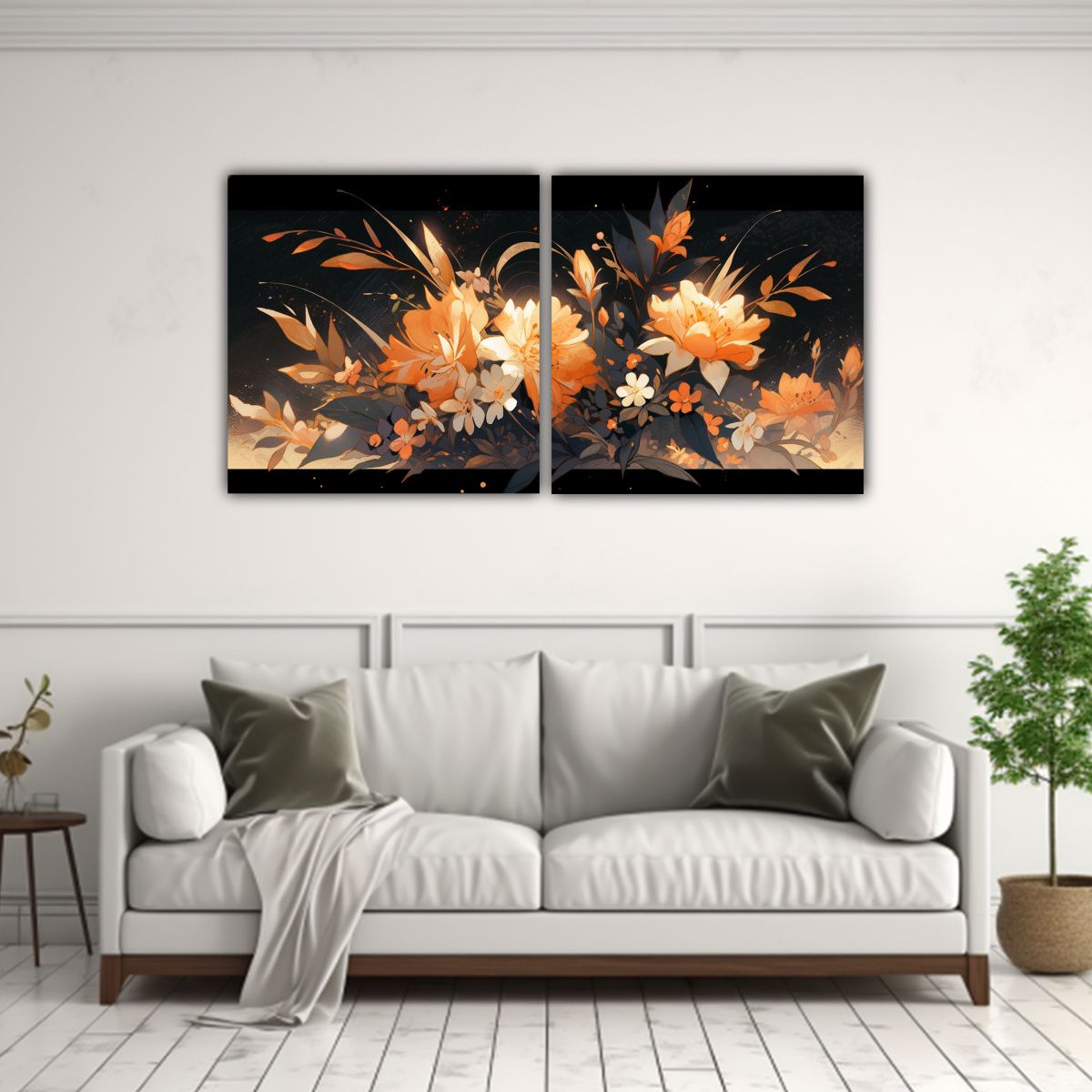 GENERICO - Cuadros Abstractos En Tela Con Patrón Intenso 80x40 Cm