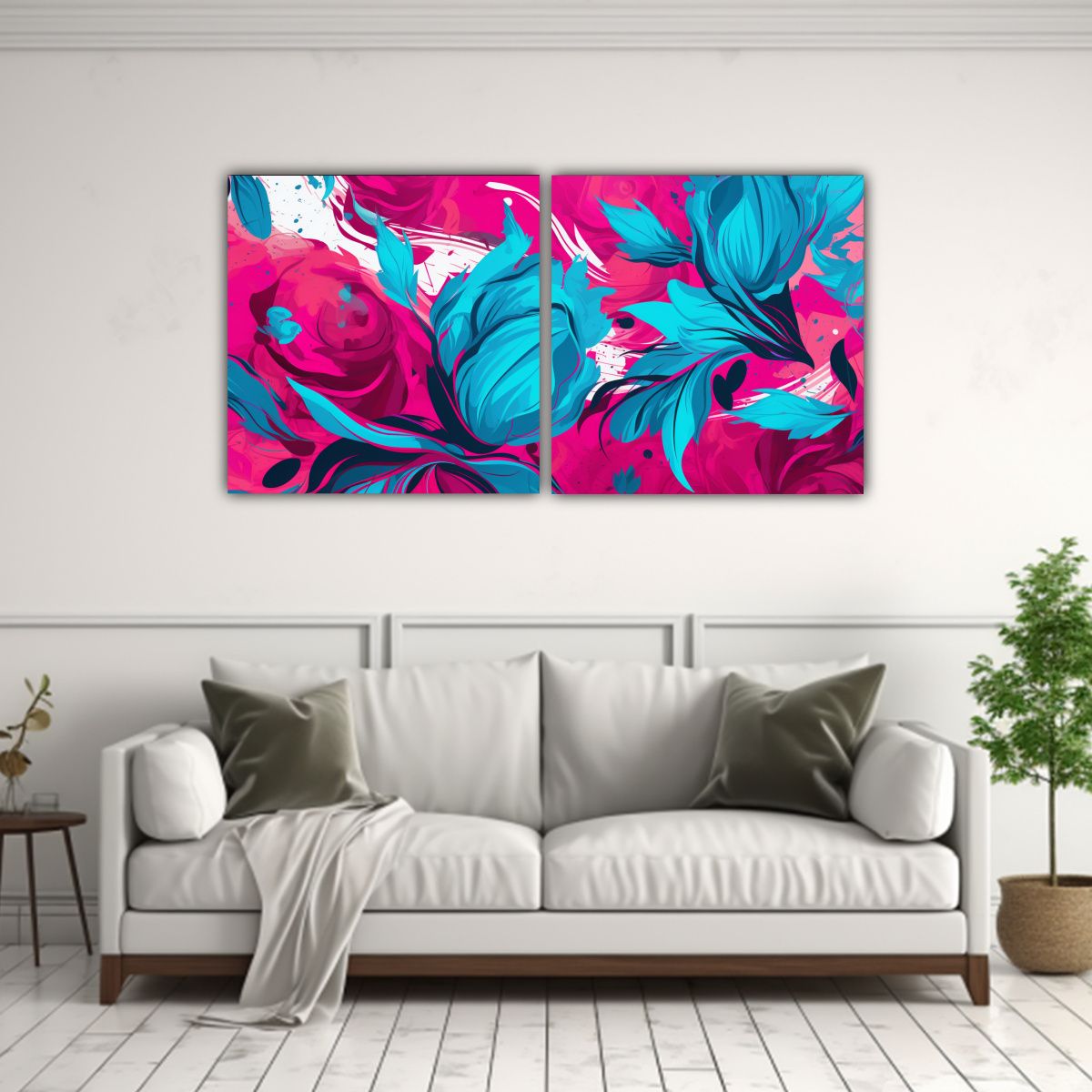 GENERICO - Conjunto De Cuadros Decorativos En Bastidor 80x40 Cm