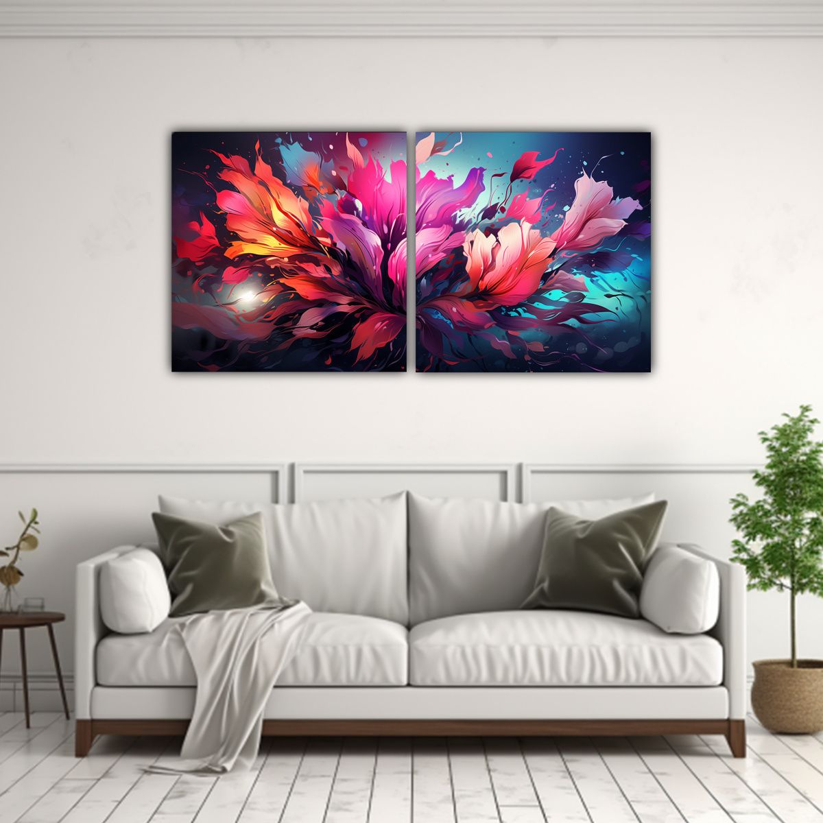 GENERICO - Set De 2 Artículos Impresos Alegría Colores 80x40 Cm