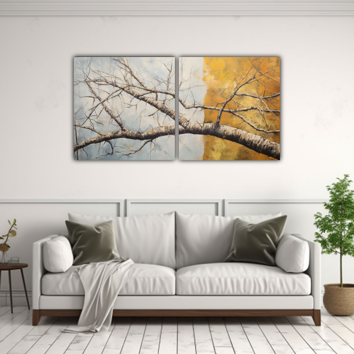 GENERICO - Lindos Lienzos Decorativos Describen Un Bosque De 60x30 Cm