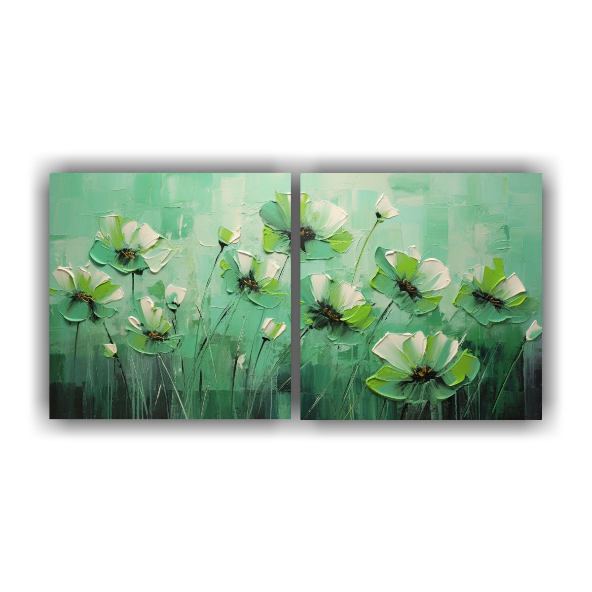 GENERICO - Cuadro De Flores En Lienzo Para Decoración De 60x30 Cm