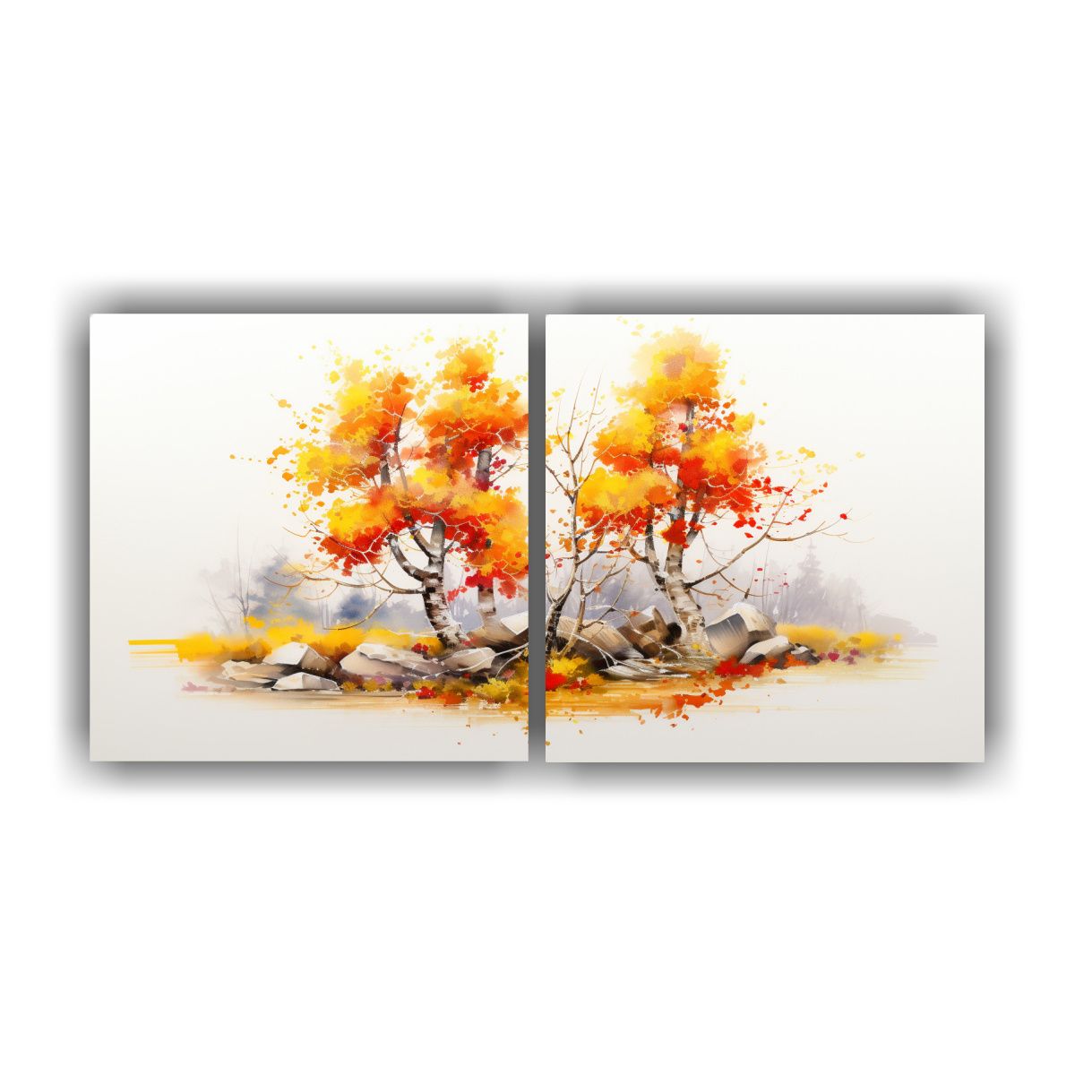 GENERICO - Cuadros Dibujo Elegancia A Birch Bonsai Tree 80x40 Cm