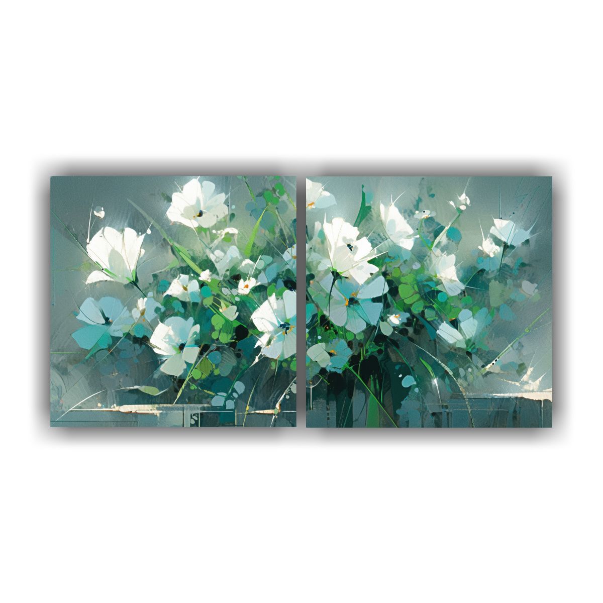 GENERICO - Dos Lienzos Vintage Con Detalles Intrincados En 60x30 Cm