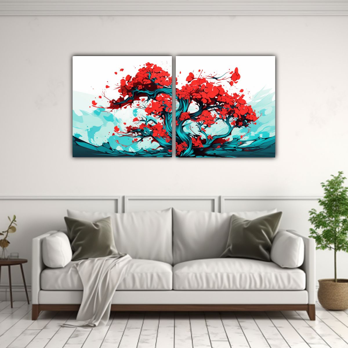 GENERICO - Pinturas Decorativas De Dos Artes Estilo 60x30 Cm