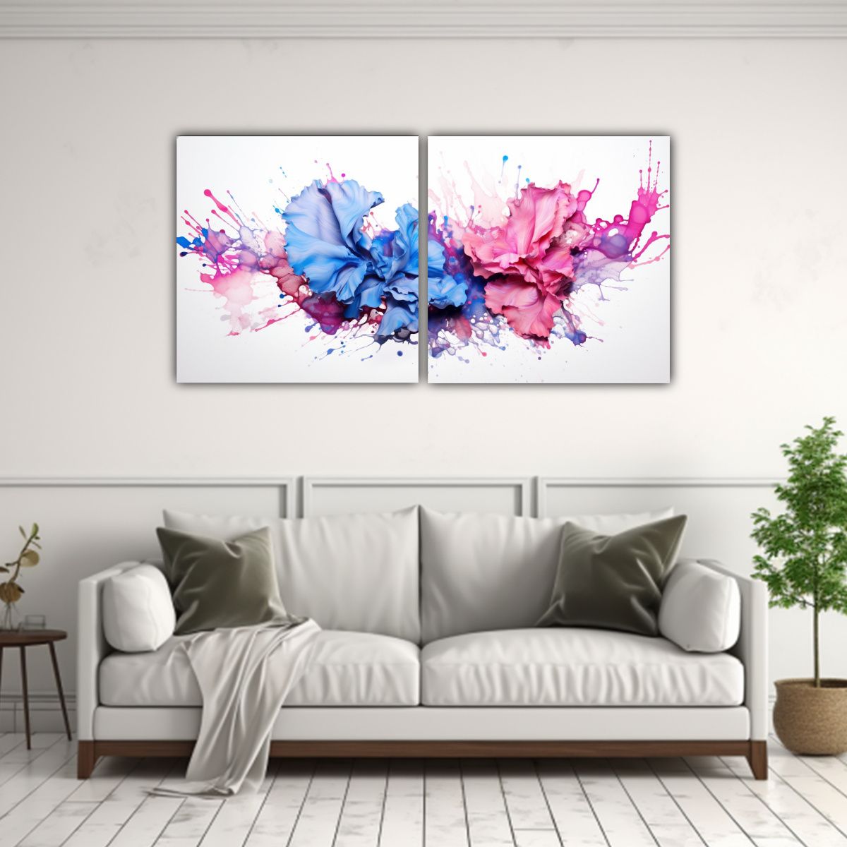 GENERICO - Conjunto De 2 Lienzos Cálidos Para Oficina 60x30 Cm