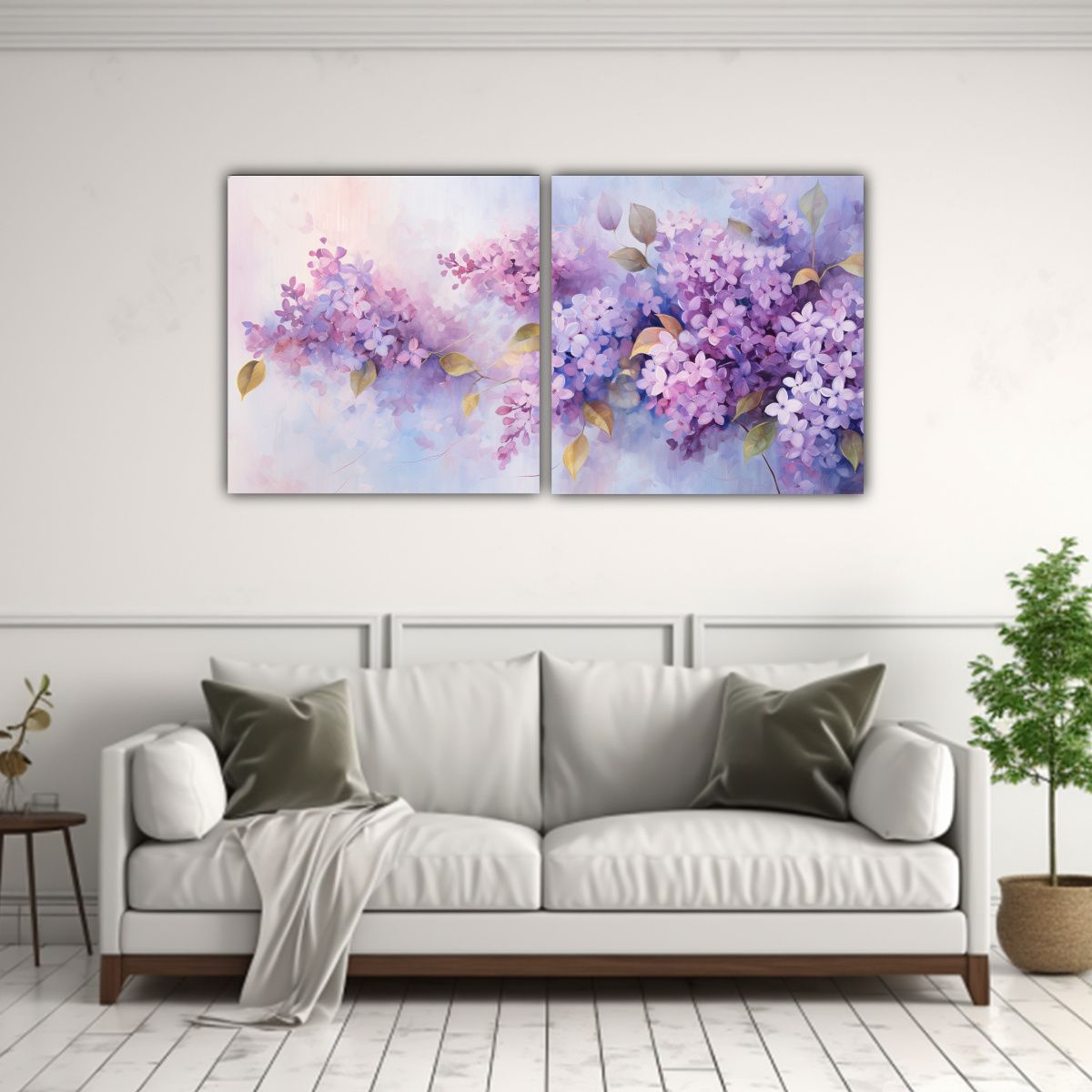 GENERICO - Conjunto 2 Lienzos Estilo Galería Minimalista 100x50 Cm