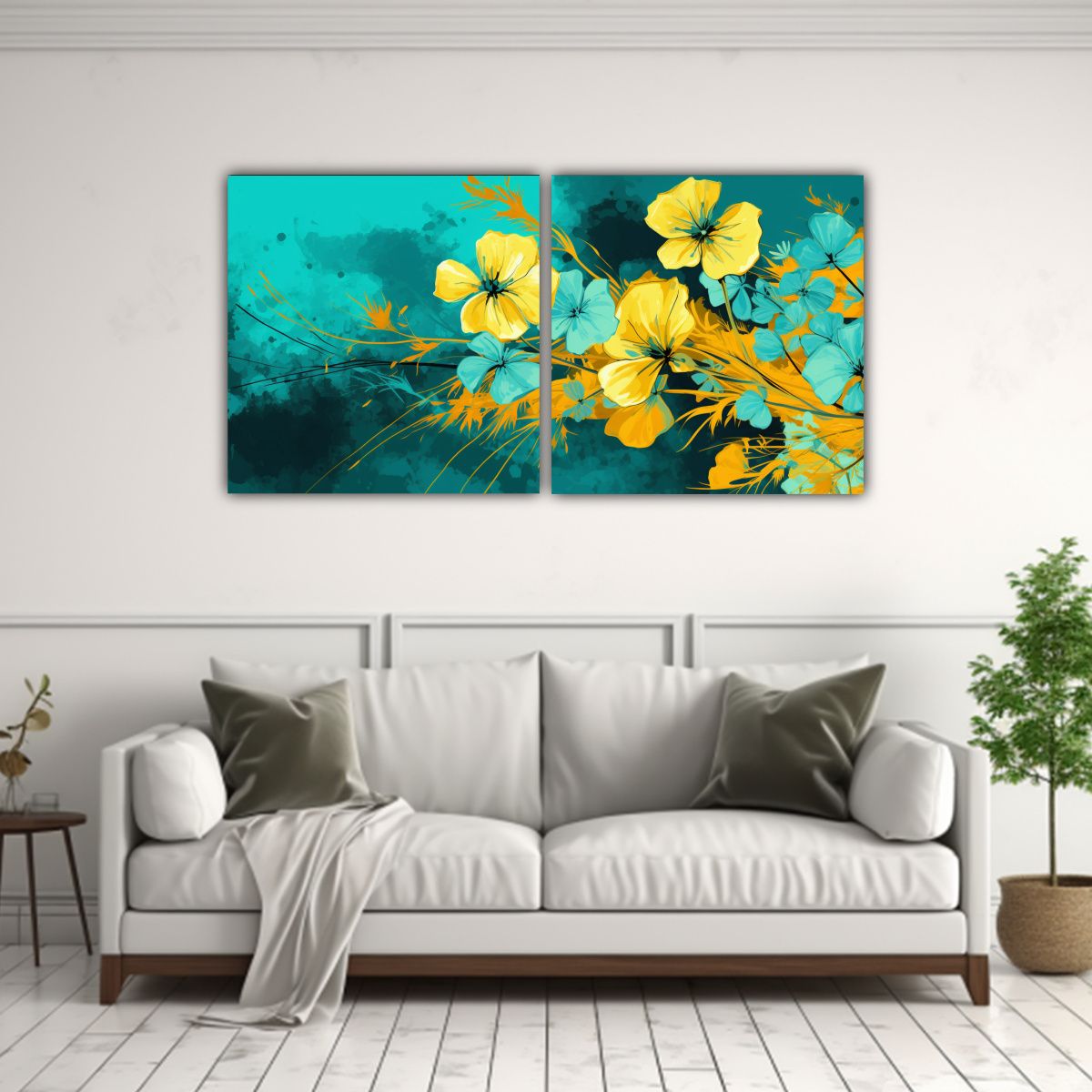 GENERICO - Pinturas Decorativas Modernas De Lienzo 60x30 Cm