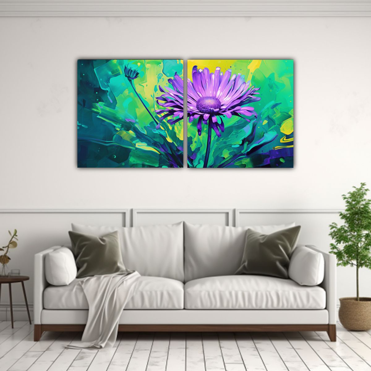GENERICO - Pinturas De Decoración En Dos Lienzos Época Y 80x40 Cm