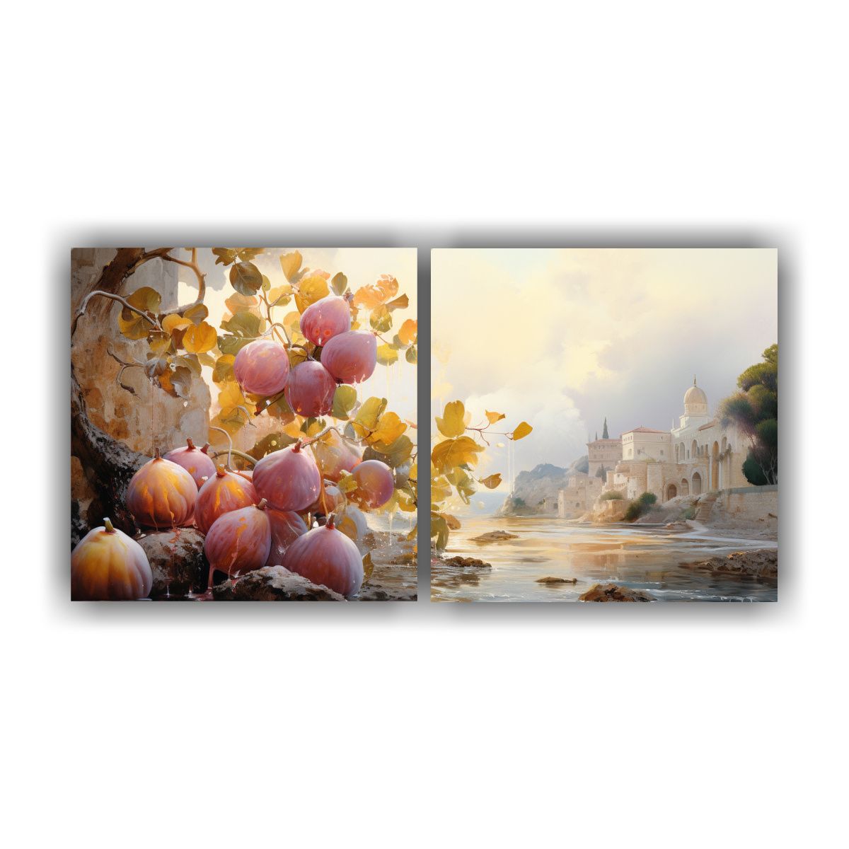 GENERICO - Pintura Abstracta De árbol Higuera En Colores 60x30 Cm