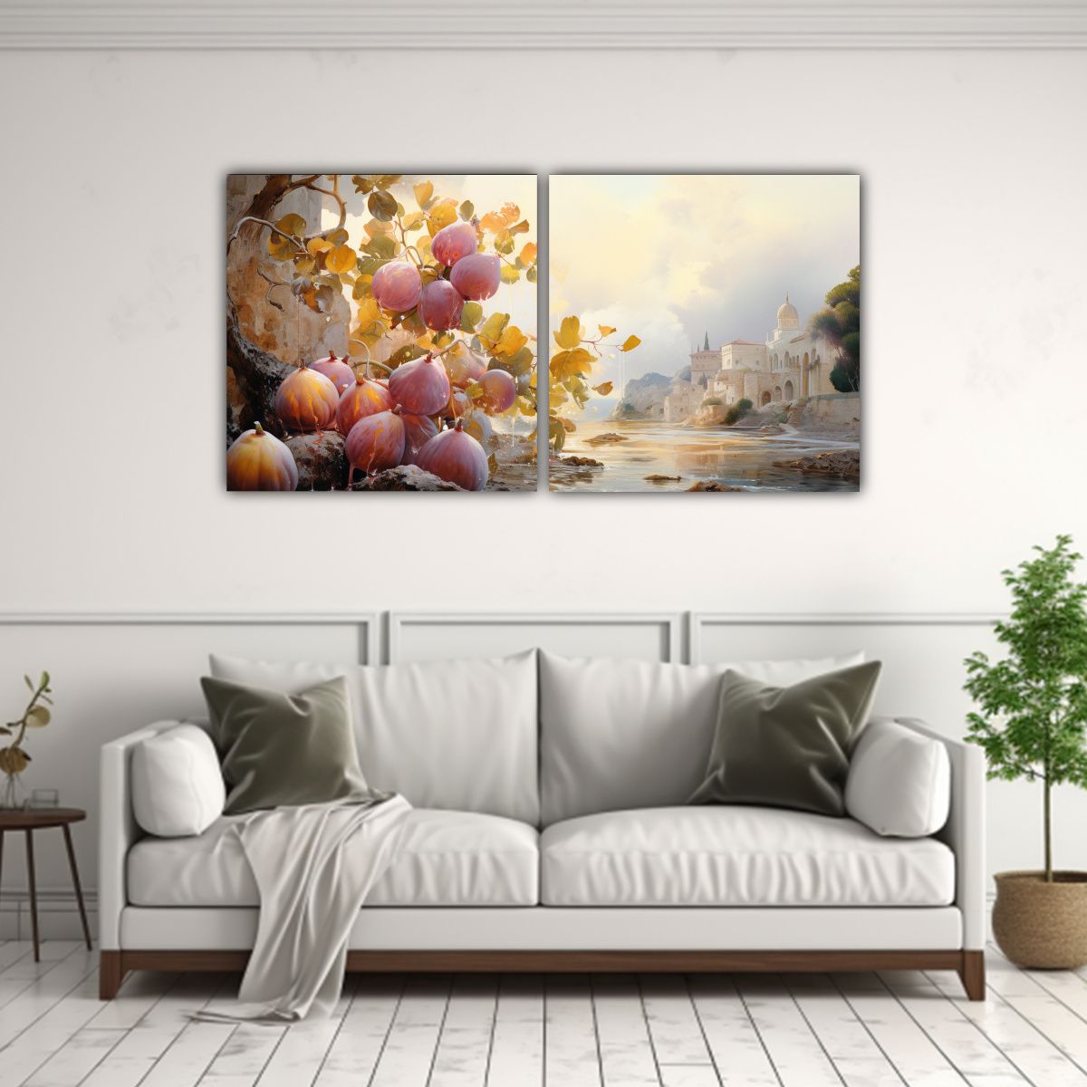 GENERICO - Pintura Abstracta De árbol Higuera En Colores 60x30 Cm