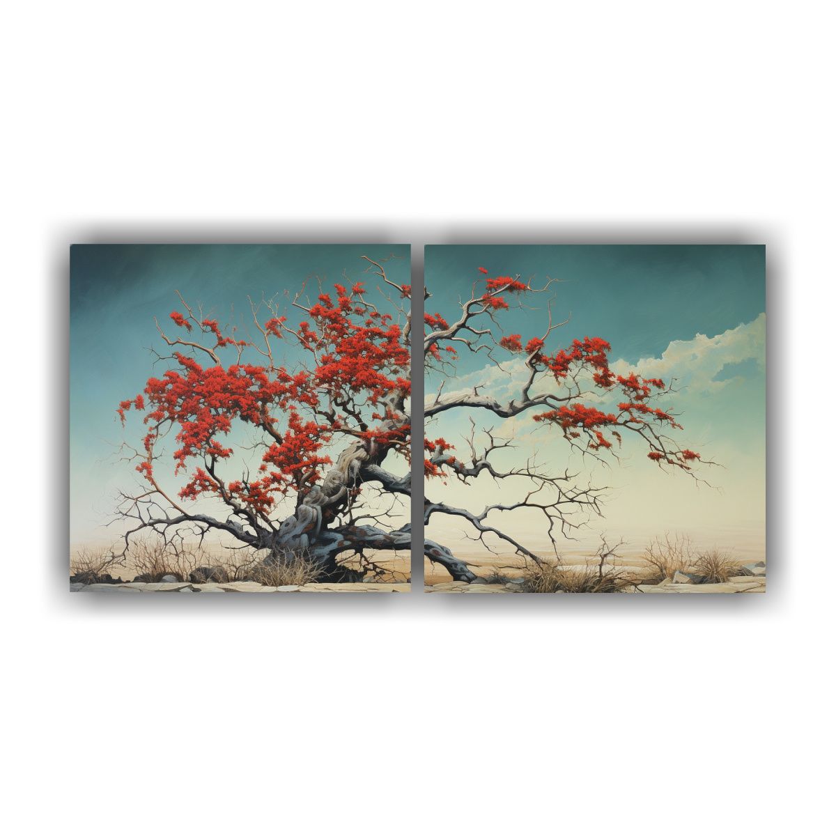 GENERICO - Pintura Abstracta De árbol De Ocotillo Con 100x50 Cm