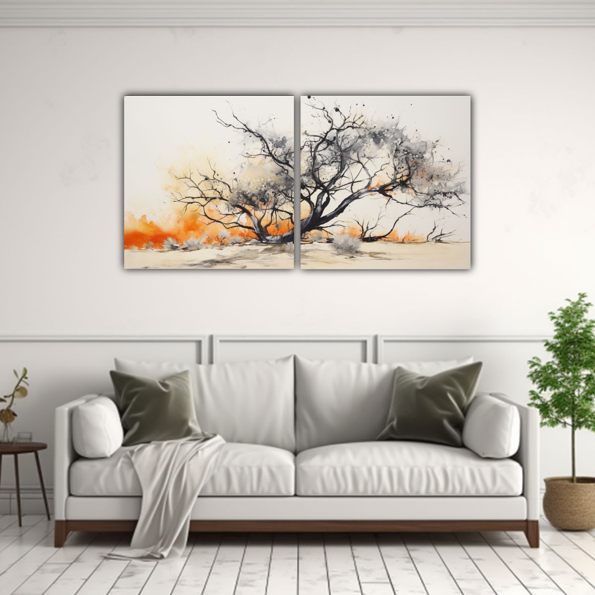 GENERICO - Pintura Abstracta De árbol De Ocotillo En 100x50 Cm