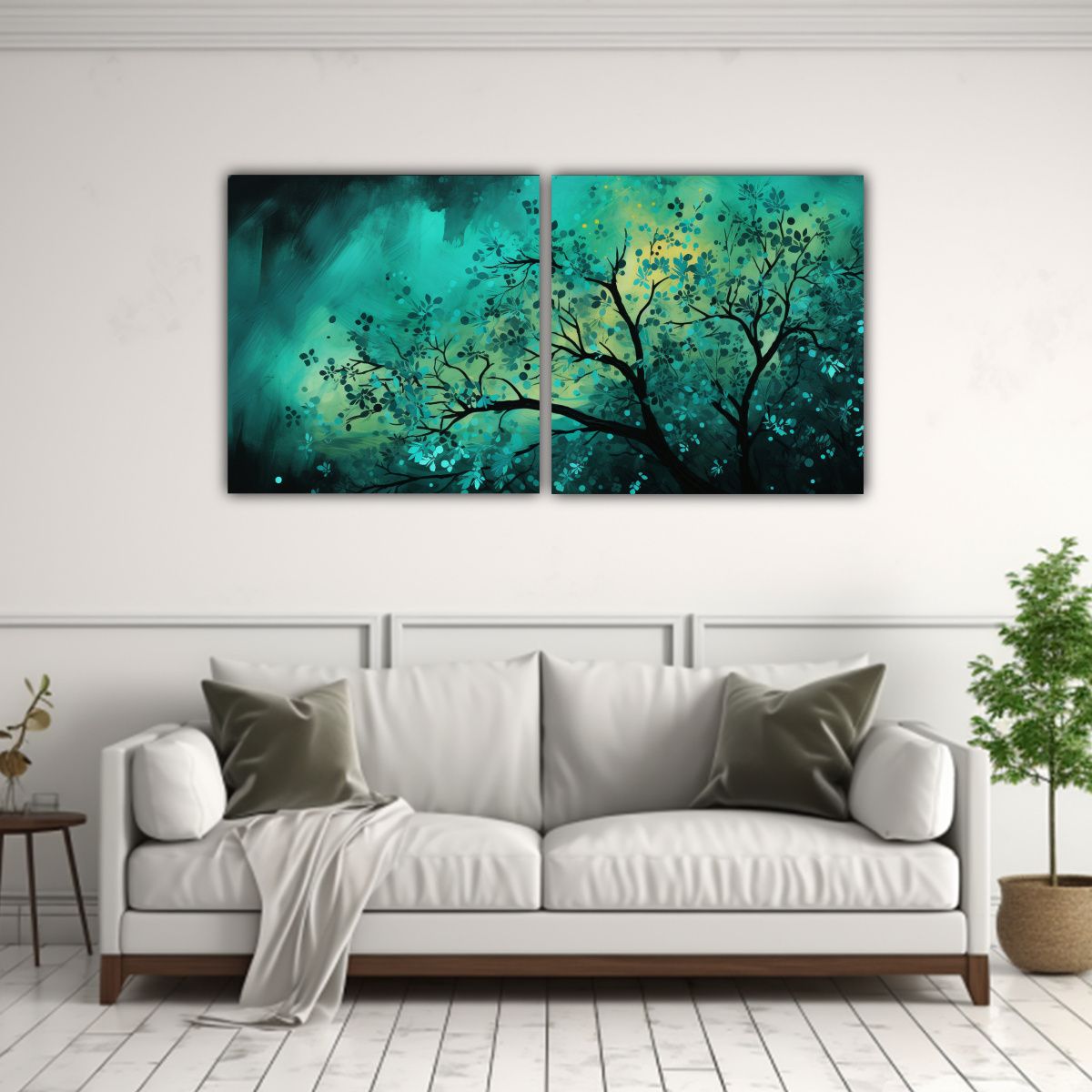GENERICO - Cuadros De Comedor De Alta Calidad Con Bosque En 80x40 Cm