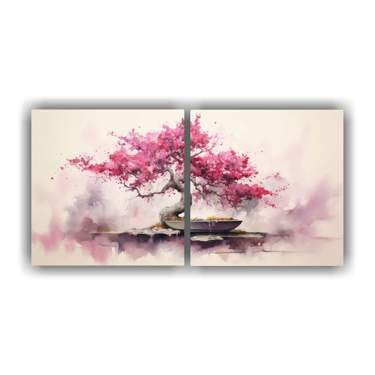 GENERICO - Pintura Abstracta De Belleza Natural En Acuarela 100x50 Cm