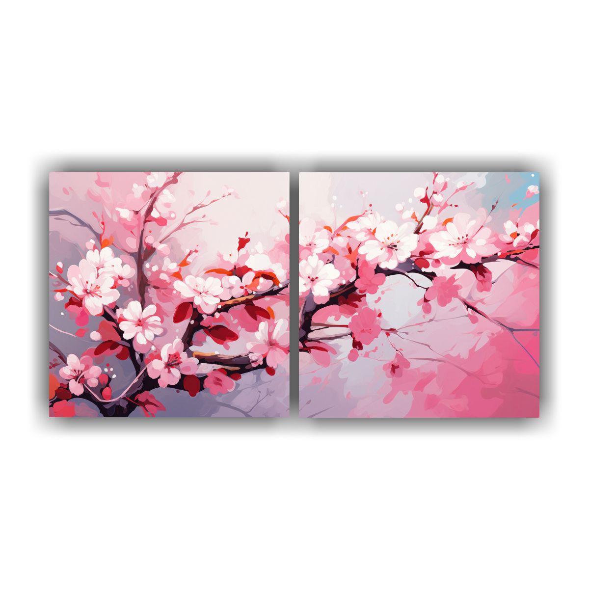 GENERICO - Pintura De Díptico Para Cuarto Con Árbol De 80x40 Cm