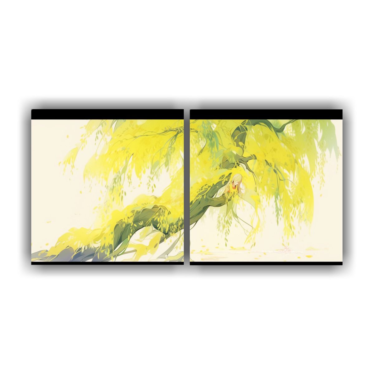 GENERICO - Artes De Pared Fotografía Amarillo Neonoir 100x50 Cm