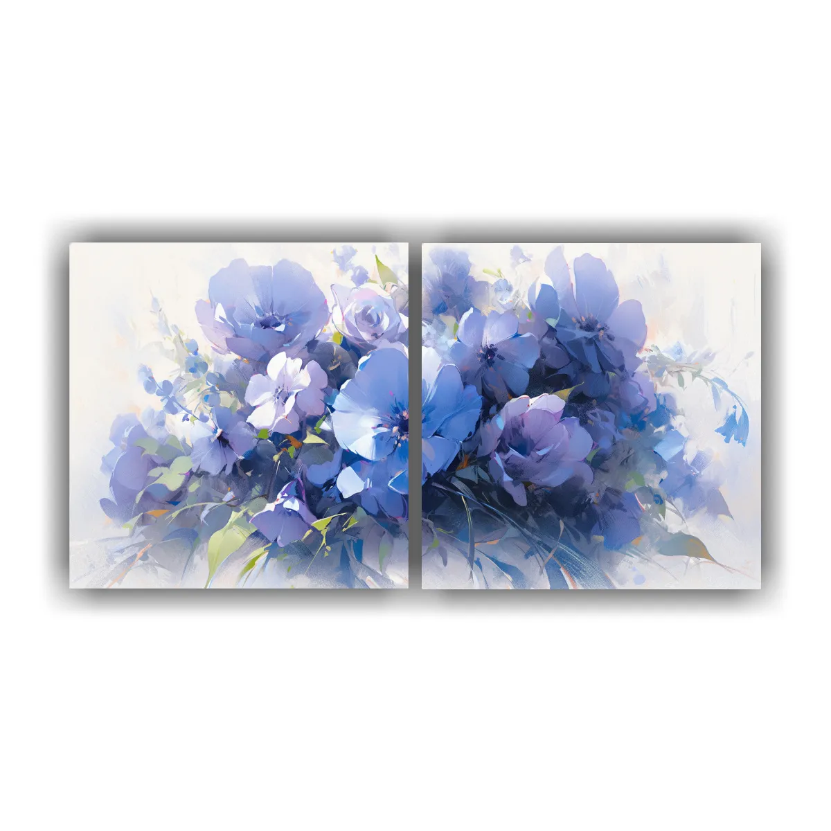 GENERICO - Set 2 Cuadros Modernos Para Cocina Flores 100x50 Cm