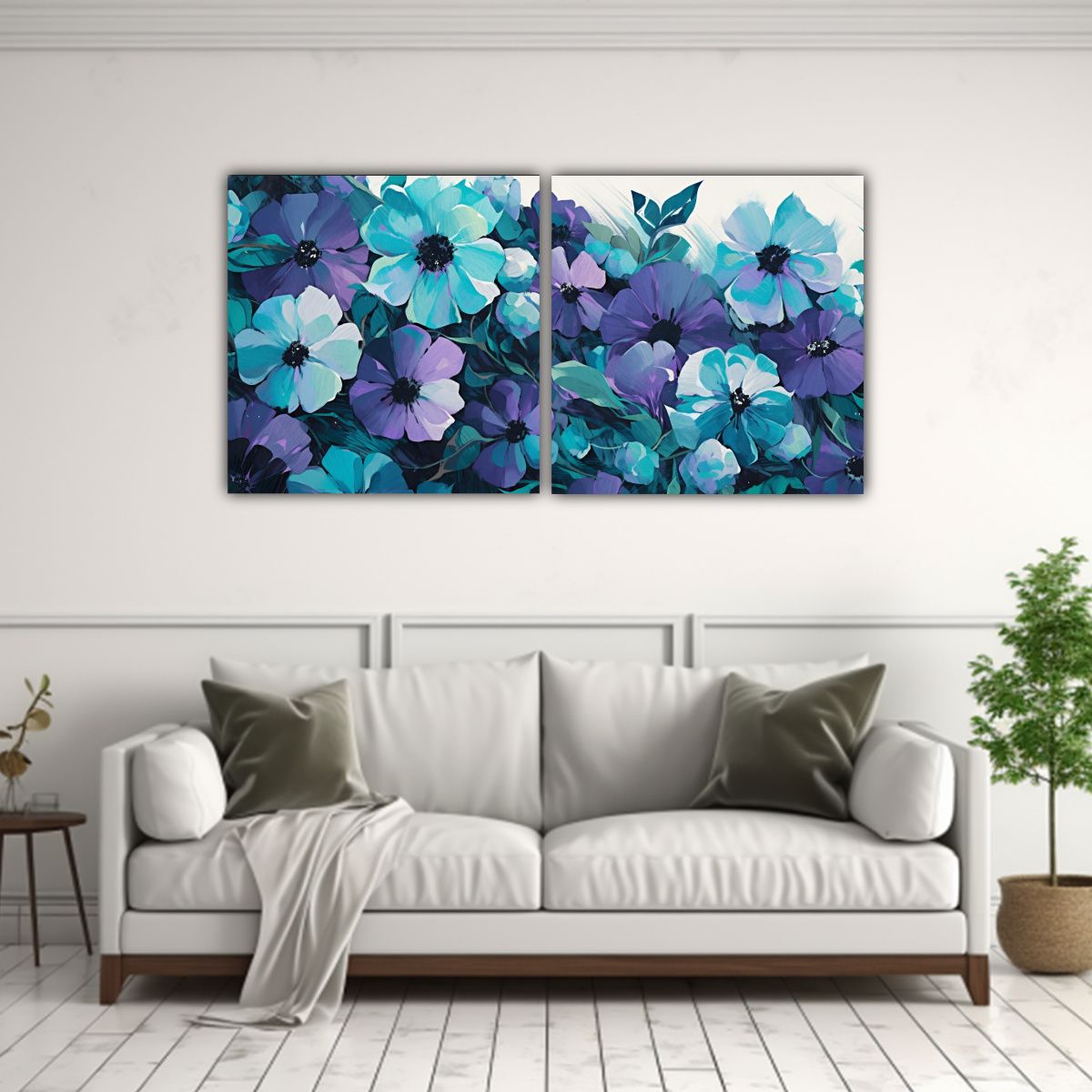 GENERICO - Pintura De Flores Duradera En Lienzo En Colores 100x50 Cm