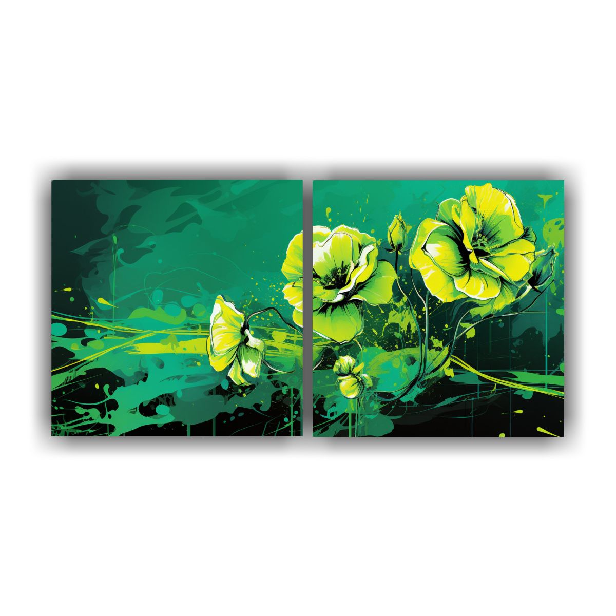 GENERICO - Pinturas Decorativas Intensas En Estilo Neonoir 60x30 Cm